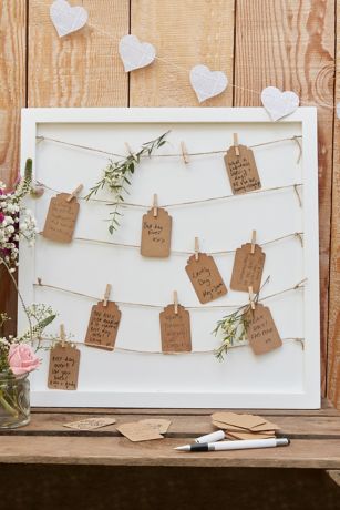 Pegs and String Frame Guestbook